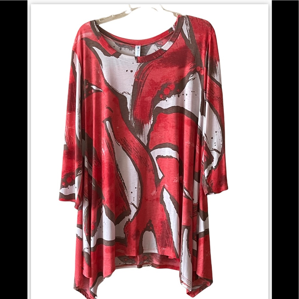 🤎Coral & Mocha Paisley Grace 2X Top🤎